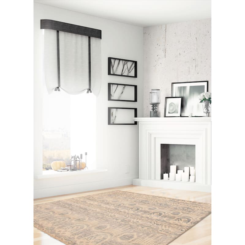 ECARPETGALLERY Hand-knotted Mystique Ivory Wool Rug - 7'6 x 7'11