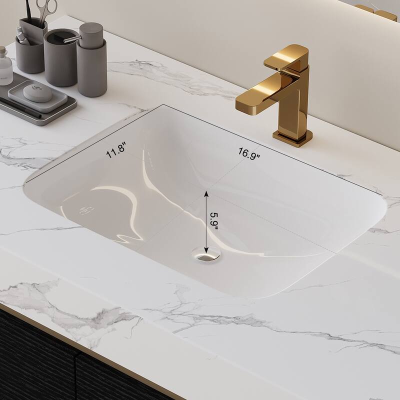 35.4" Bath Vanity – Sintered Stone Countertop with Undermount Sink, Waterproof Solid Wood Construction & 4 Spacious Drawers‌.