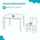 preview thumbnail 15 of 19, Costway Wooden Kids Table and 2 Chairs Set with Rubber Wood Legs - See Details