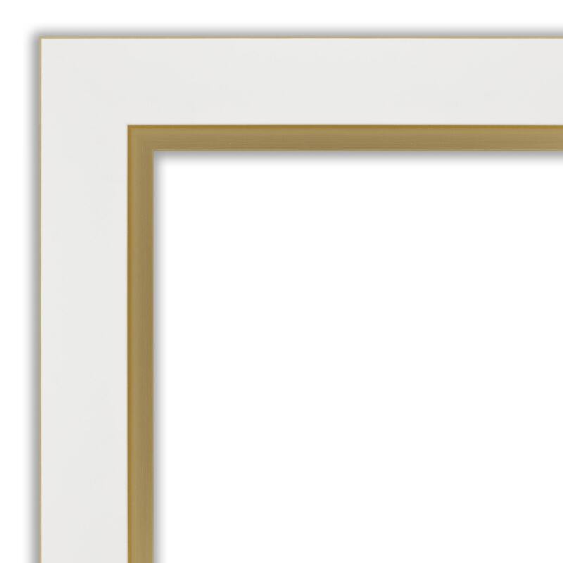 Beveled Bathroom Wall Mirror - Eva White Gold Frame
