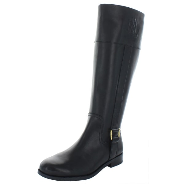 ralph lauren tall black boots