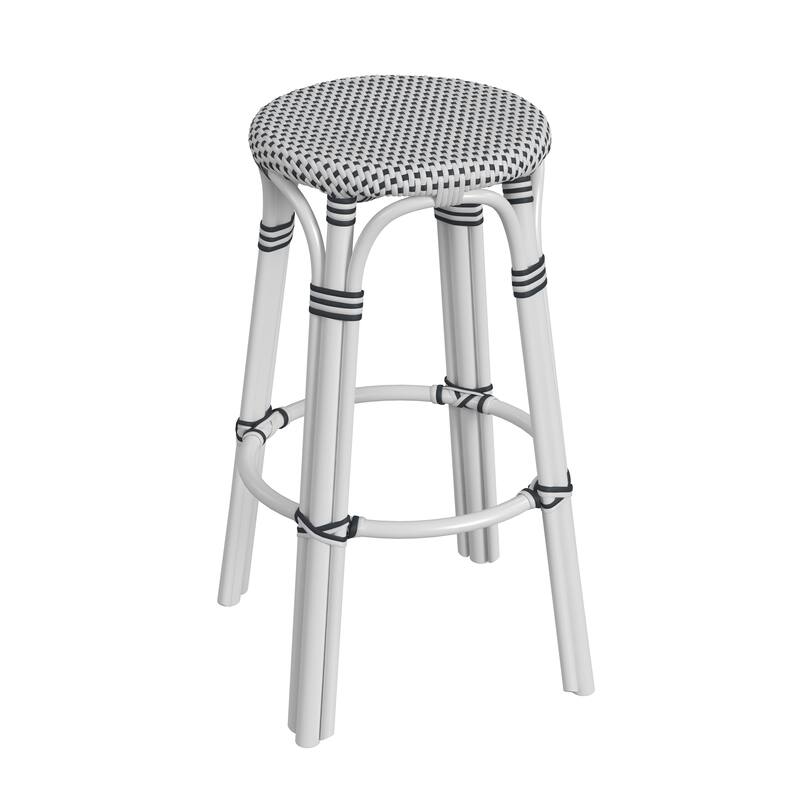 Tobias Rattan Round Bar Stool