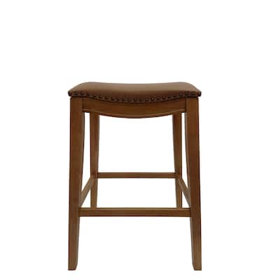 Carolina Living Sawyer 30" Saddle Barstool - Set of 2