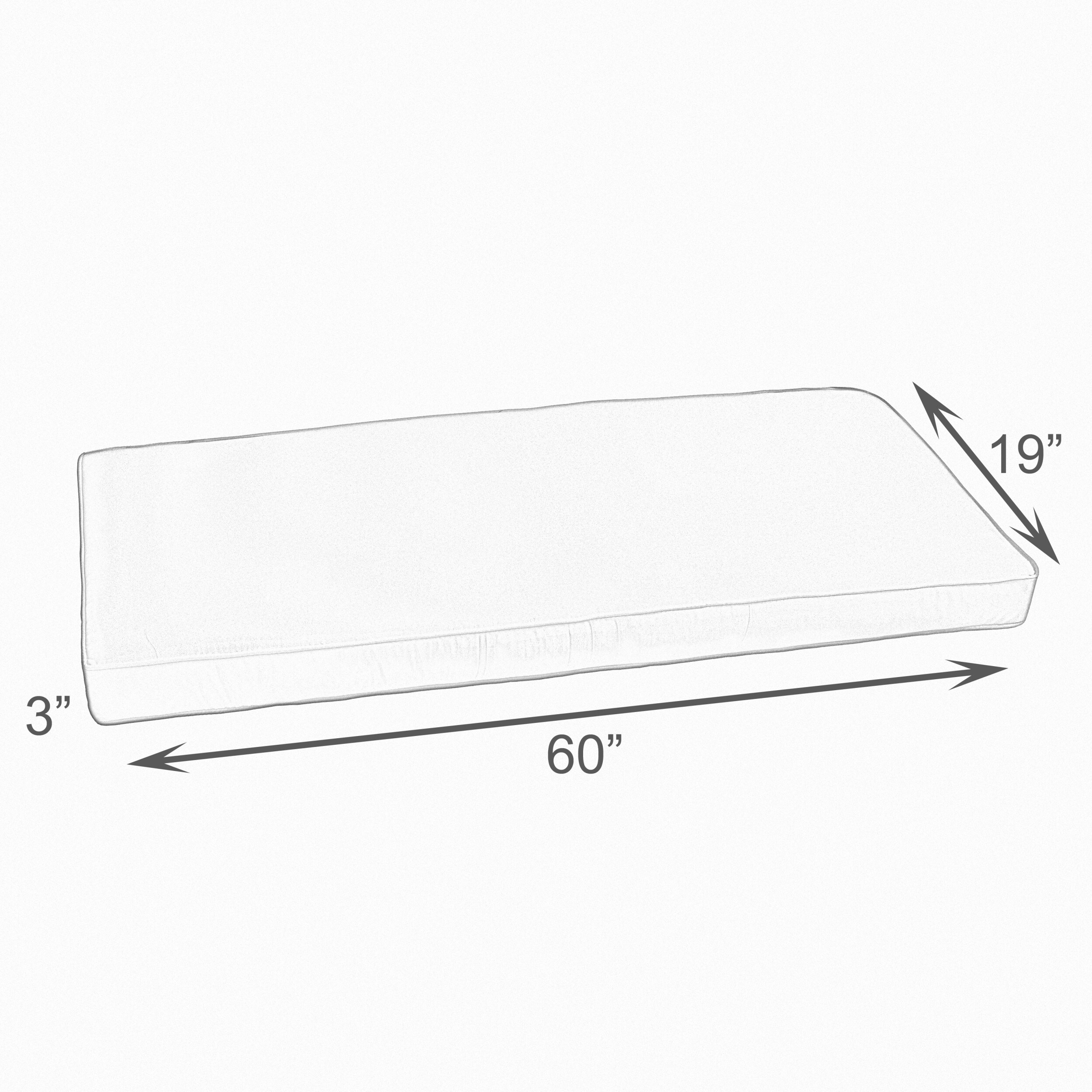 Sunbrella Canvas Hot Pink Indoor/Outdoor Bench Cushion,-image