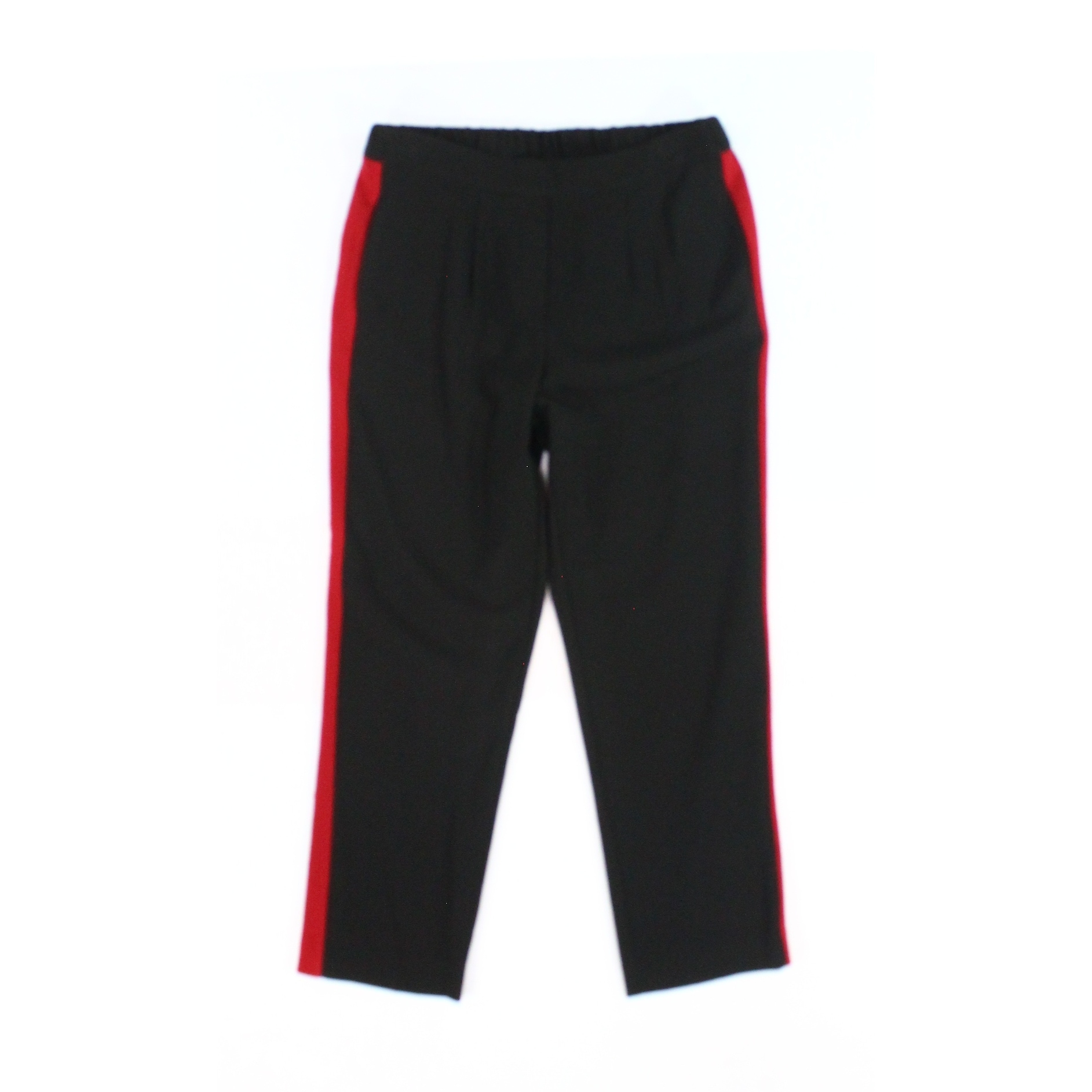 black pants with red stripe womens