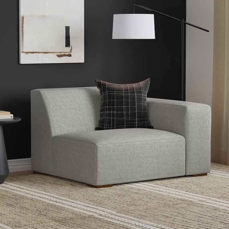 WyndenHall Biggs Right-Arm Sofa Module - Pale Grey