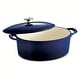 preview thumbnail 1 of 3, Tramontina 7 Qt Enameled Cast-Iron Series 1000 Covered Oval Dutch Oven - Gradated Cobalt