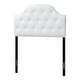 preview thumbnail 1 of 7, Baxton Studio Midas Modern and Contemporary Twin Size Faux Leather Upholstered Button-tufted Scalloped Headboard