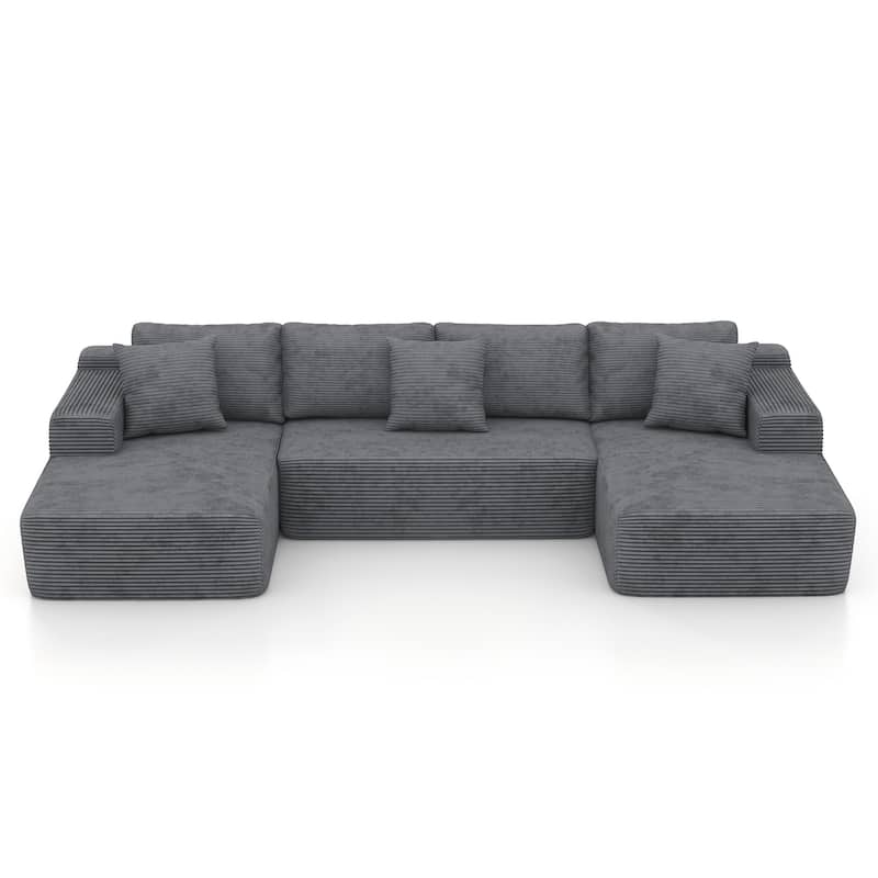 Oversized U-Shaped Sofa Modular Removable Applicable Living Room Furniture Set
