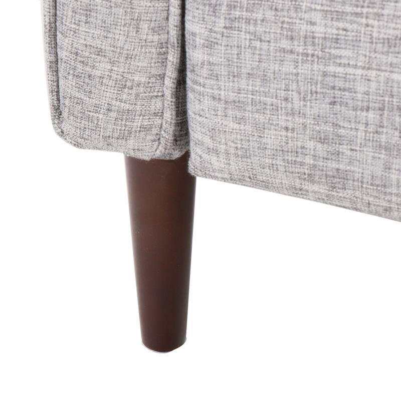 Mervynn Mid-Century Modern Button Tufted Fabric Recliner by Christopher Knight Home
