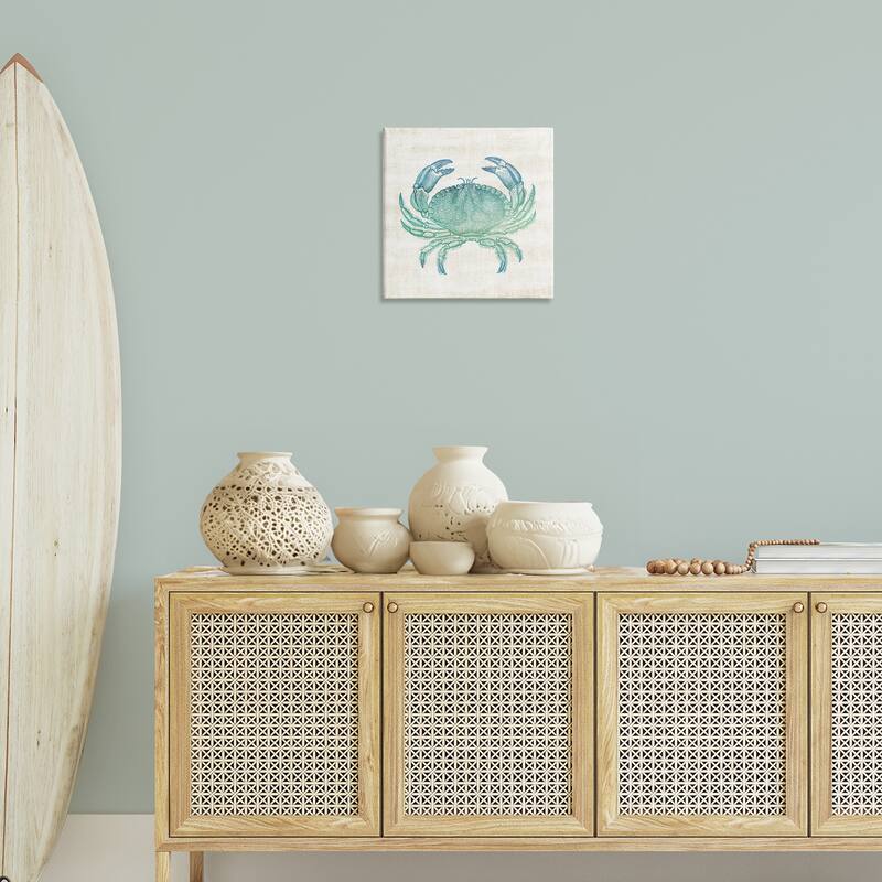 Stupell Ombre Crab Impression Canvas Wall Art Design By Susan Arnot