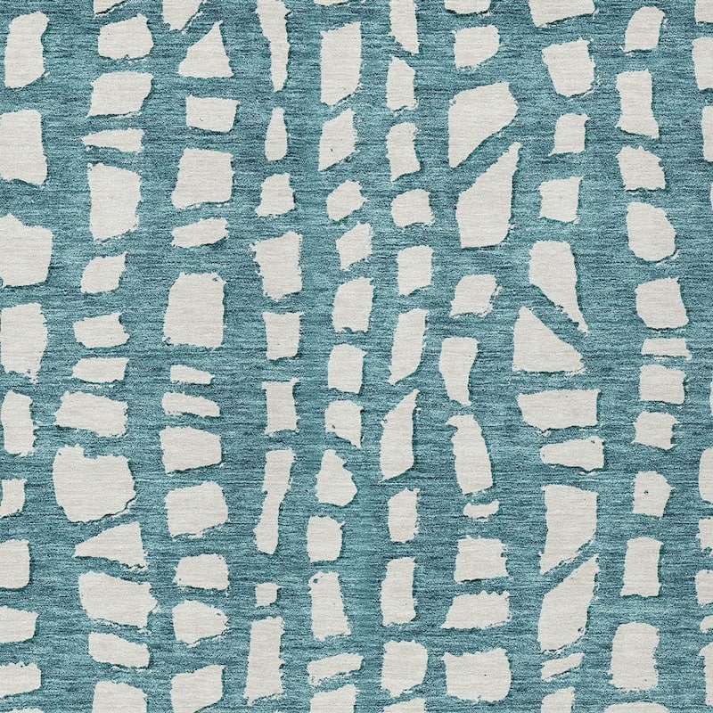 HomeRoots Abstract Transitional Rectangle Outdoor Rug