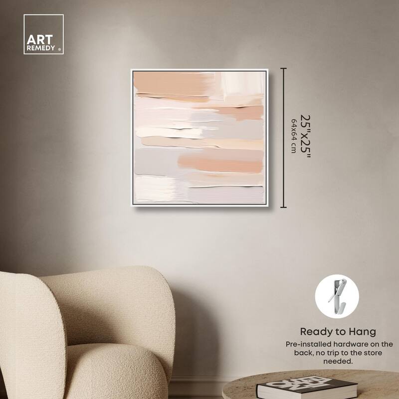 Roseate Cream Tones I Canvas by Art Remedy