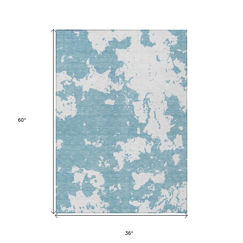 HomeRoots Abstract Transitional Rectangle Outdoor Rug