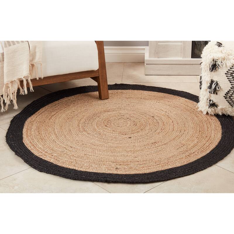 Rustic Jute Woven Floor Rug 48" Bed Bath & Beyond 37957209