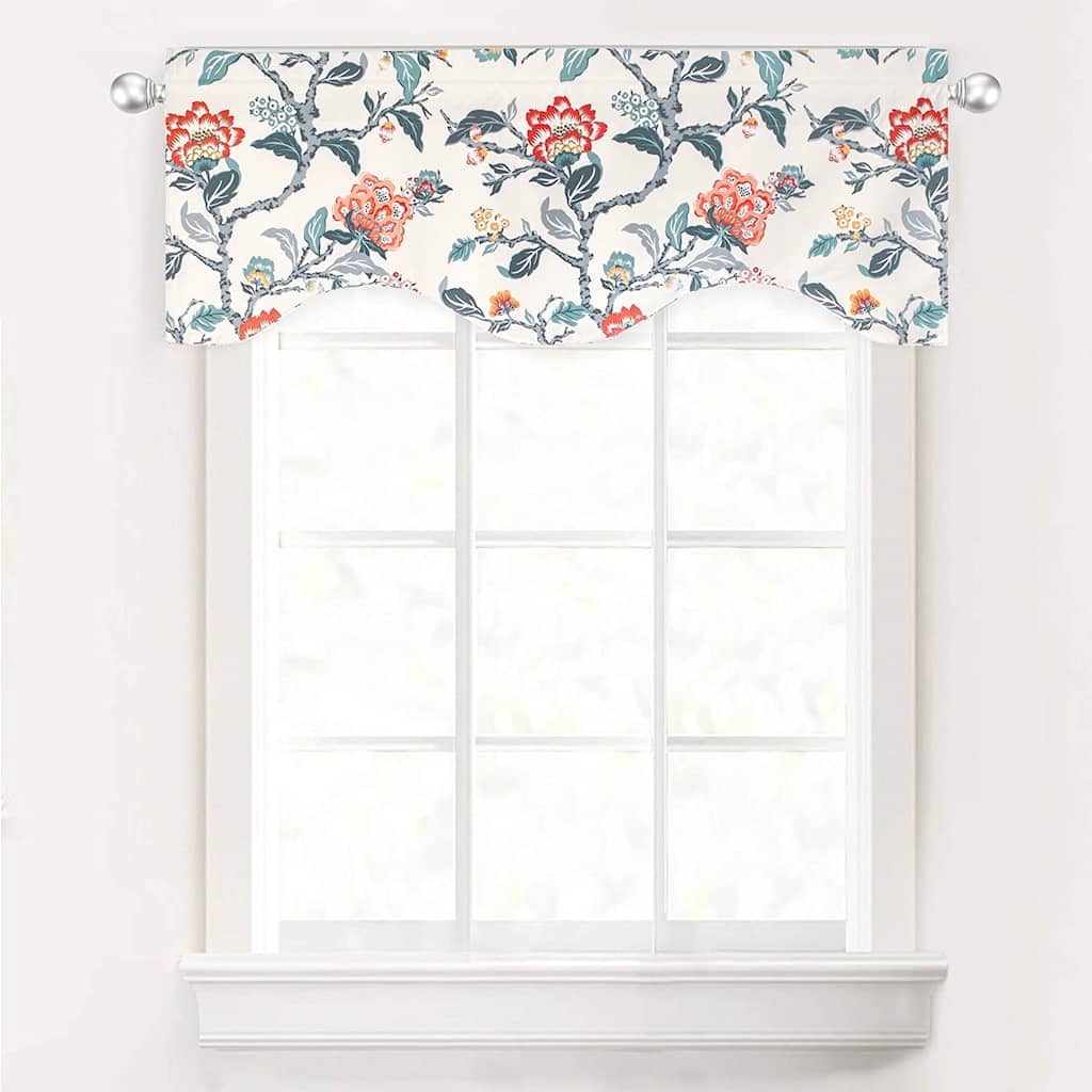 DriftAway Ada Scalloped Edge with Selfcord Window Curtain Swag Valance - 52 x 16