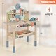 preview thumbnail 5 of 7, Multicolor Kids Play Tool Workbench Set with Magnetic Rack and Open Shelf - 24" x 12" x 31" (L x W x H)