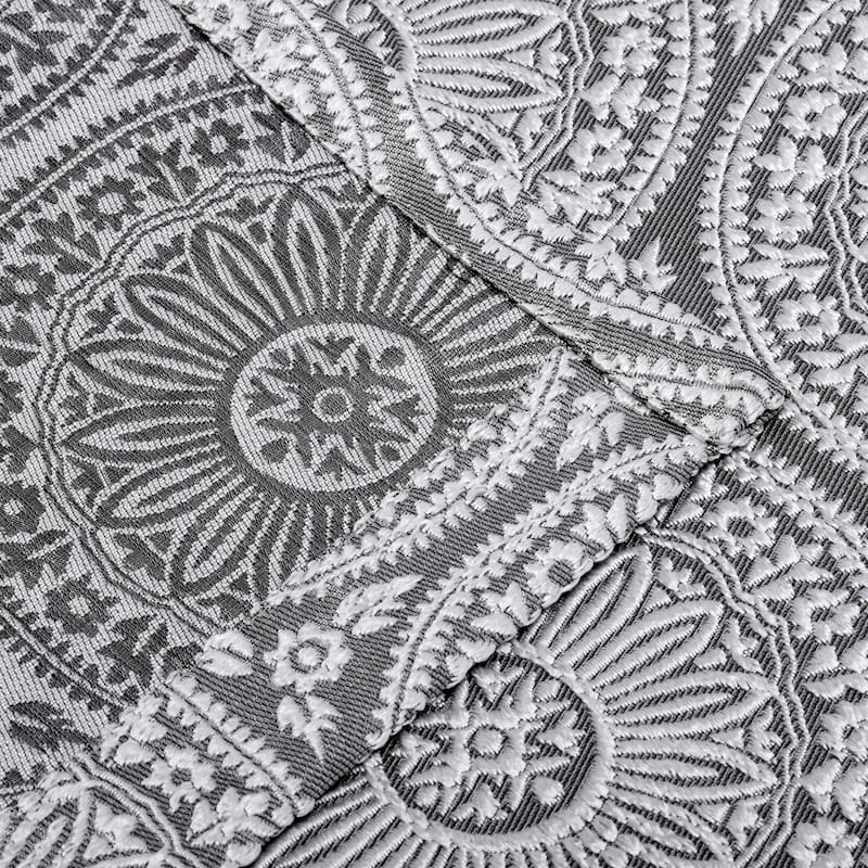 Superior Varnie Jacquard Grommet Room Darkening Curtain Panel (Set of 2)