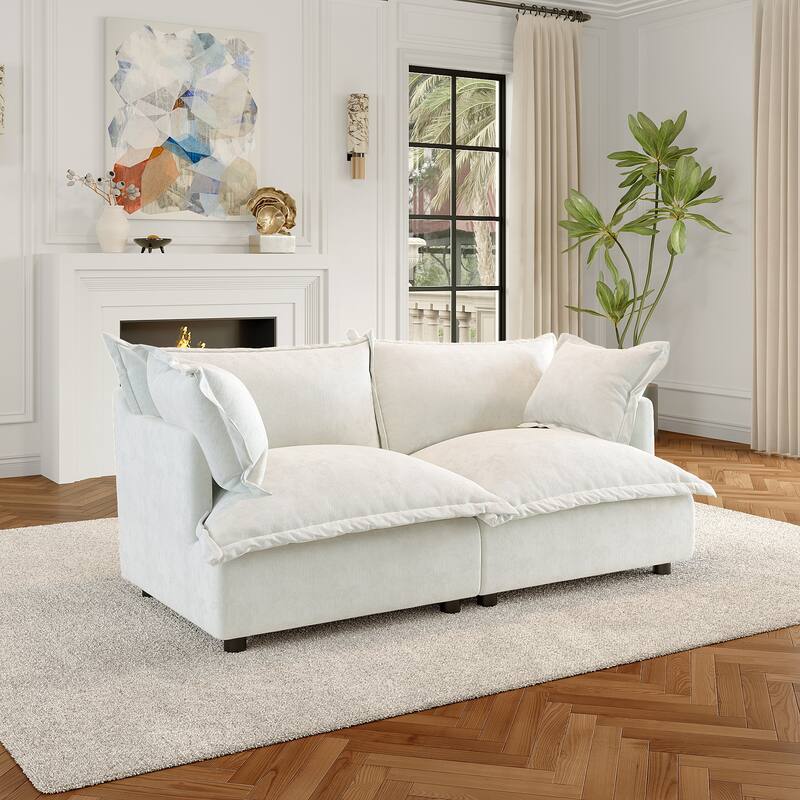 Cloud Chenille Upholstered Modular Sectional Sofa