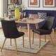 preview thumbnail 5 of 21, Sasha Oak Barrel Back Dining Chair (Set of 2) iNSPIRE Q Modern Dark Grey