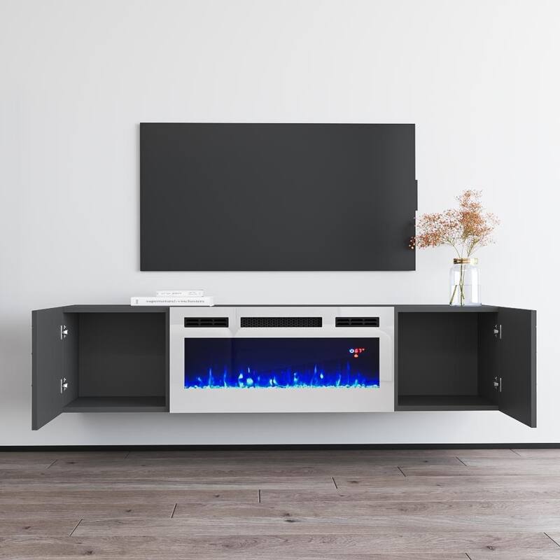 London WH-EF Electric Fireplace 63" TV Stand