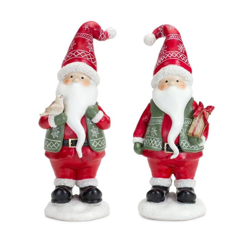 Santa Figurine (Set of 2) - White