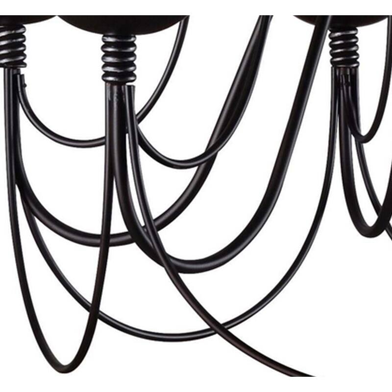 AA Warehousing Blakely 6 light chandelier in Matte Black