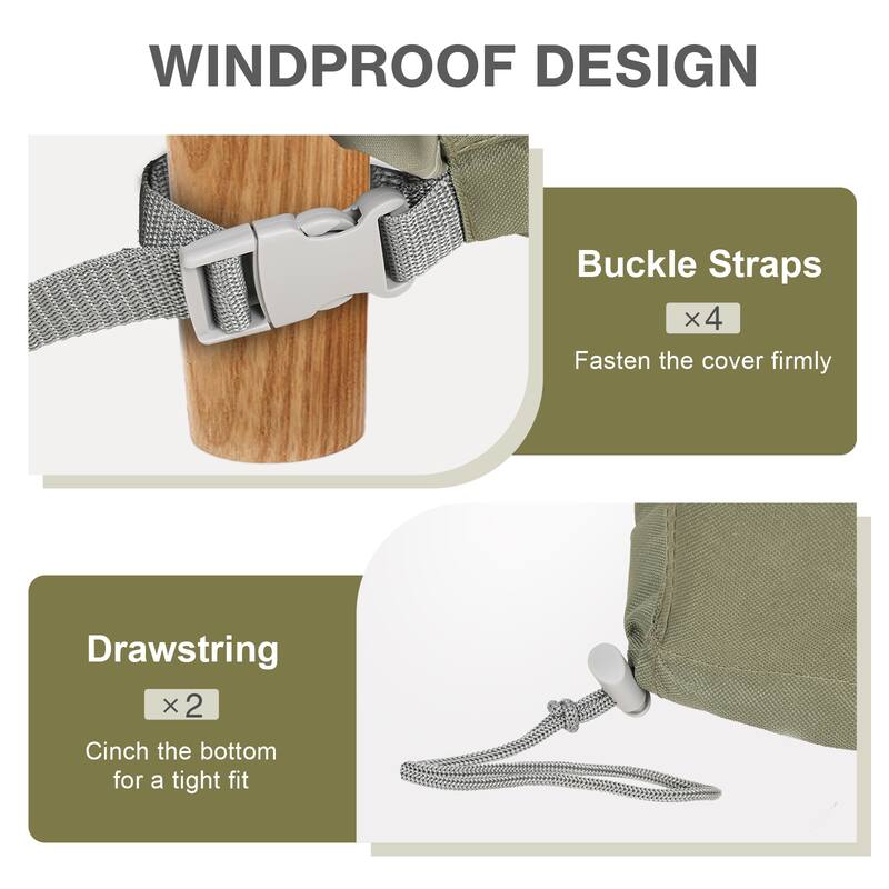 Aoodor Heavy Duty Patio Chair Cove with Air Vents for Deep Seat/ Rocking Chair/ Outdoor Swivel