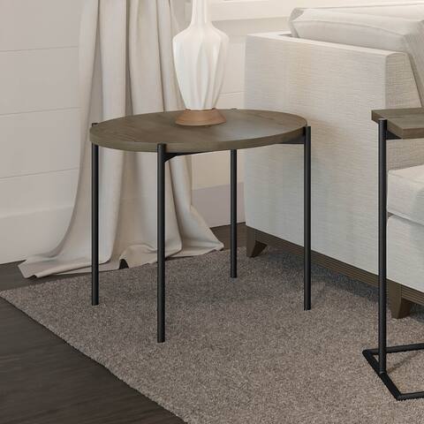 Amisco Drew 24" Round End Table