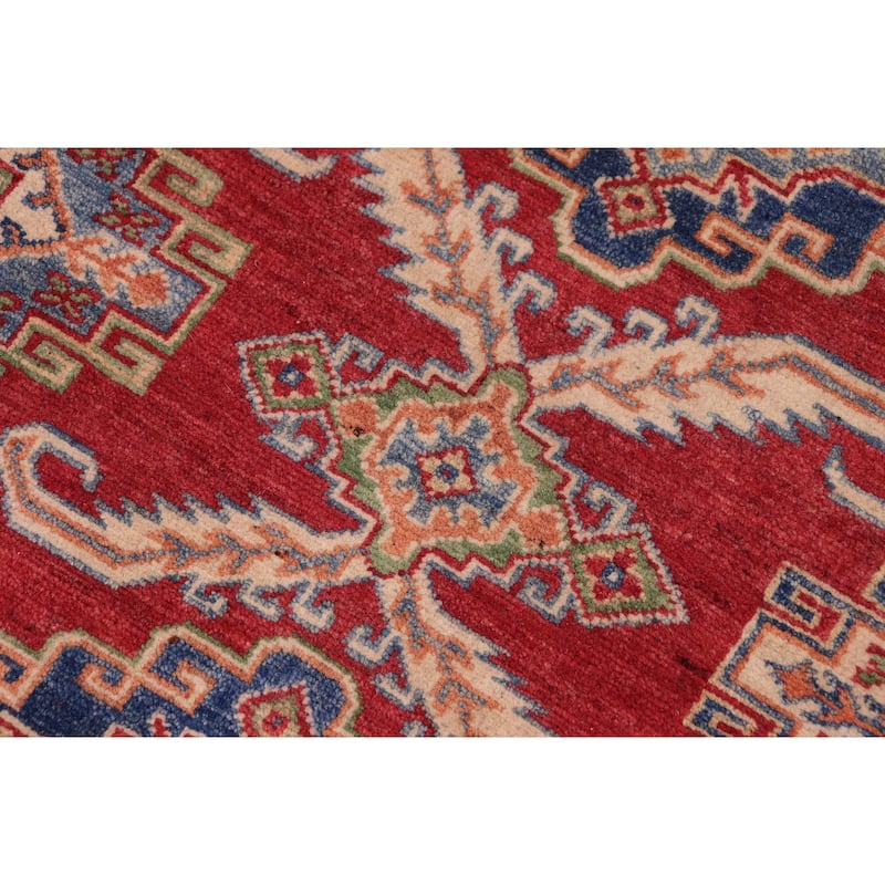 Rustic Kazak Haylee Red/Beige Wool Rug - 9'0'' x 11'6''