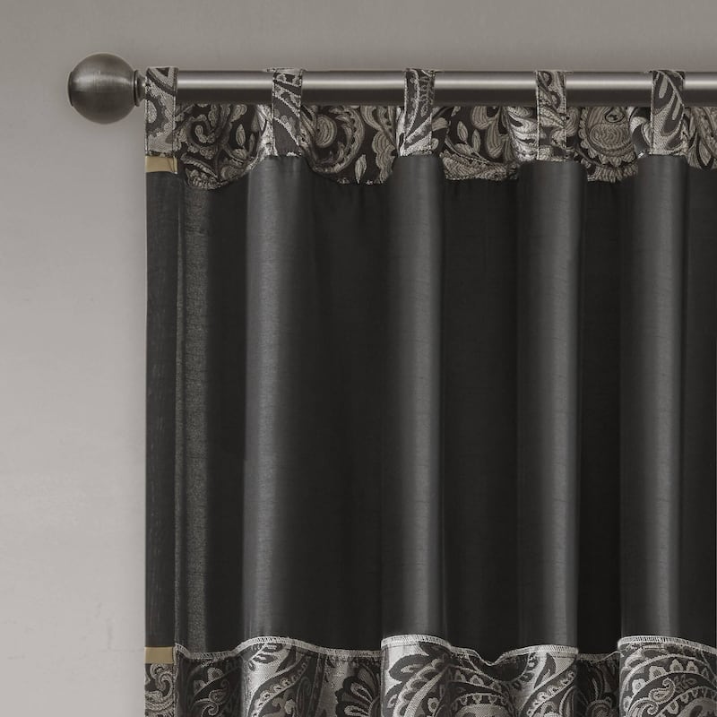 Madison Park Aubrey Jacquard Curtain Panel Pair