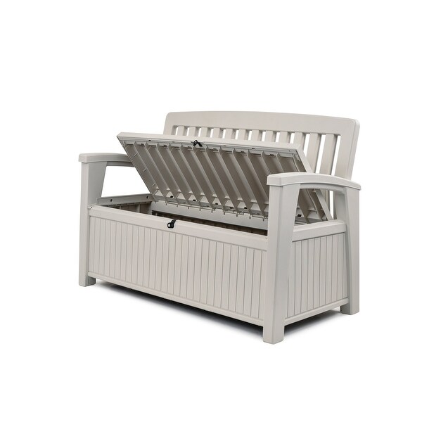 Keter 60 gallon patio storage bench sale
