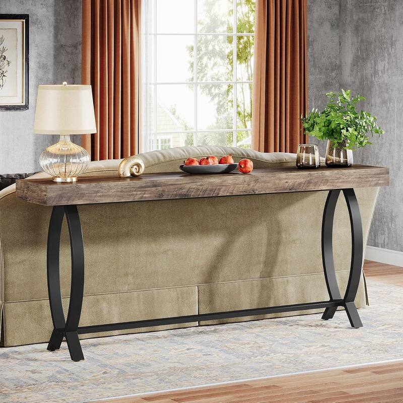 71 Inches Narrow Long Console Foyer Table for Entryway