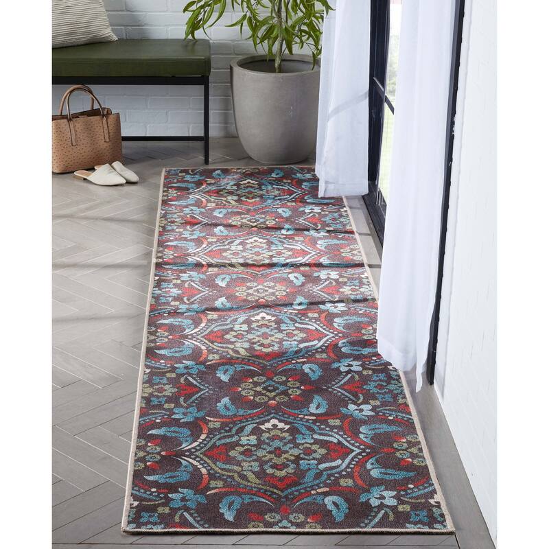 Well Woven Kings Court Florence Tile Multi-Medallion Modern Area Rug