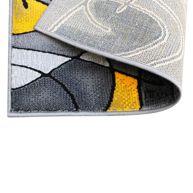 Modern Olefin Accent Area Rug - Abstract Pattern