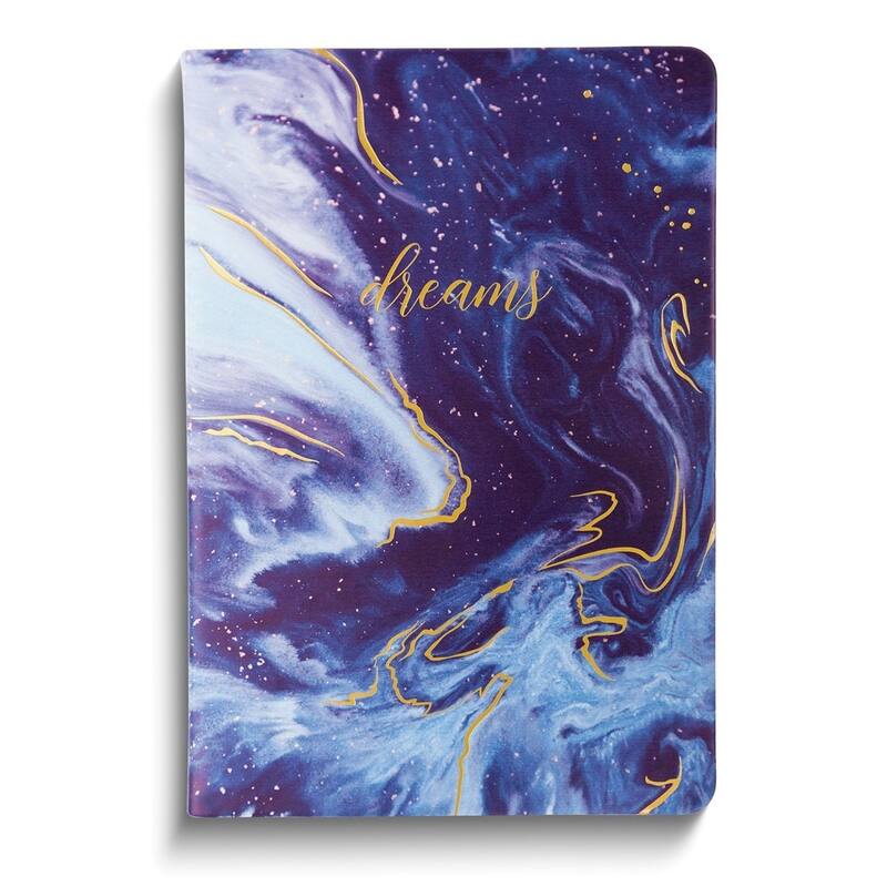 Curata Blue Dreams with Gold Foil 6x8in 256 Lined Pages Journal