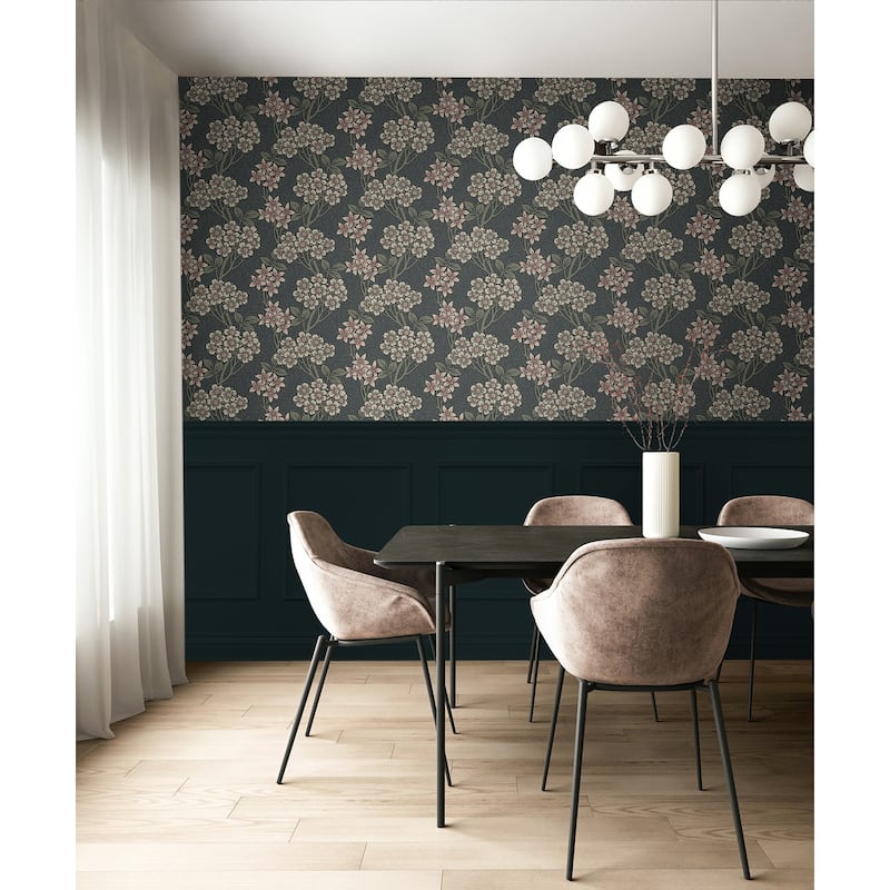 Seabrook Designs Floral Vine Nonwoven Unpasted Wallpaper