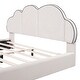 preview thumbnail 7 of 13, Beige Queen Size Soft Upholstered Platform Bed for Kids