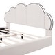 preview thumbnail 7 of 24, Upholstered Platform Bed Queen Size Bed Frame with Cloud-shaped Headboard and Footboard, No Box Spring Needed Velvet Fabric聽