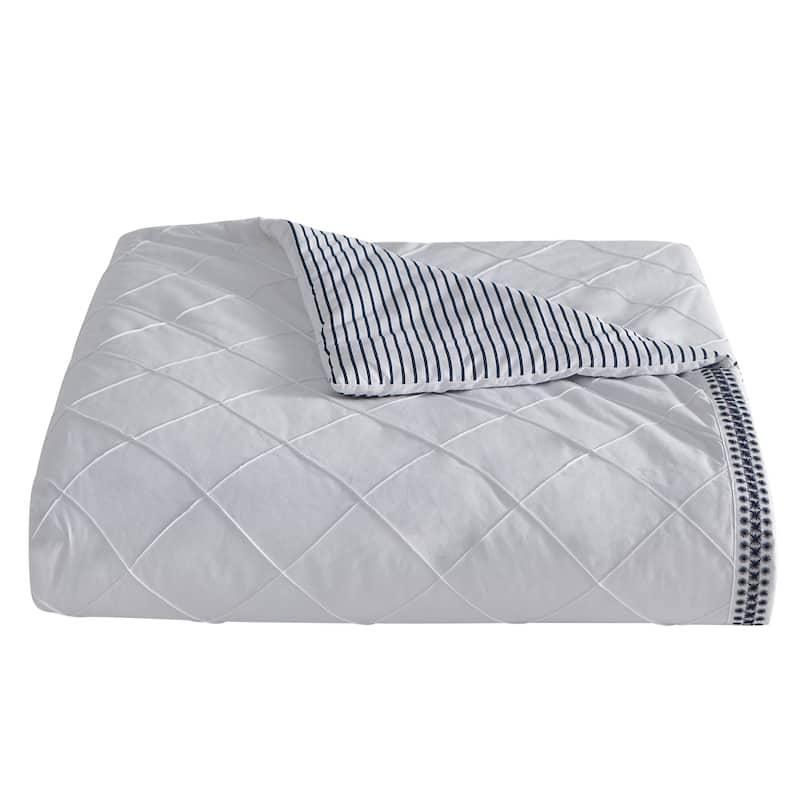 Pintuck Eyelet 3 Piece Comforter Set