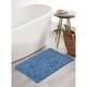 Home Weavers Bellflower Collection Absorbent Cotton Machine Washable Bath Rug 21"x34" - Sky Blue