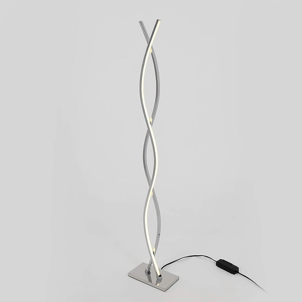 Artika Wave LED Integrated Floor Lamp, Chrome. Opens flyout.