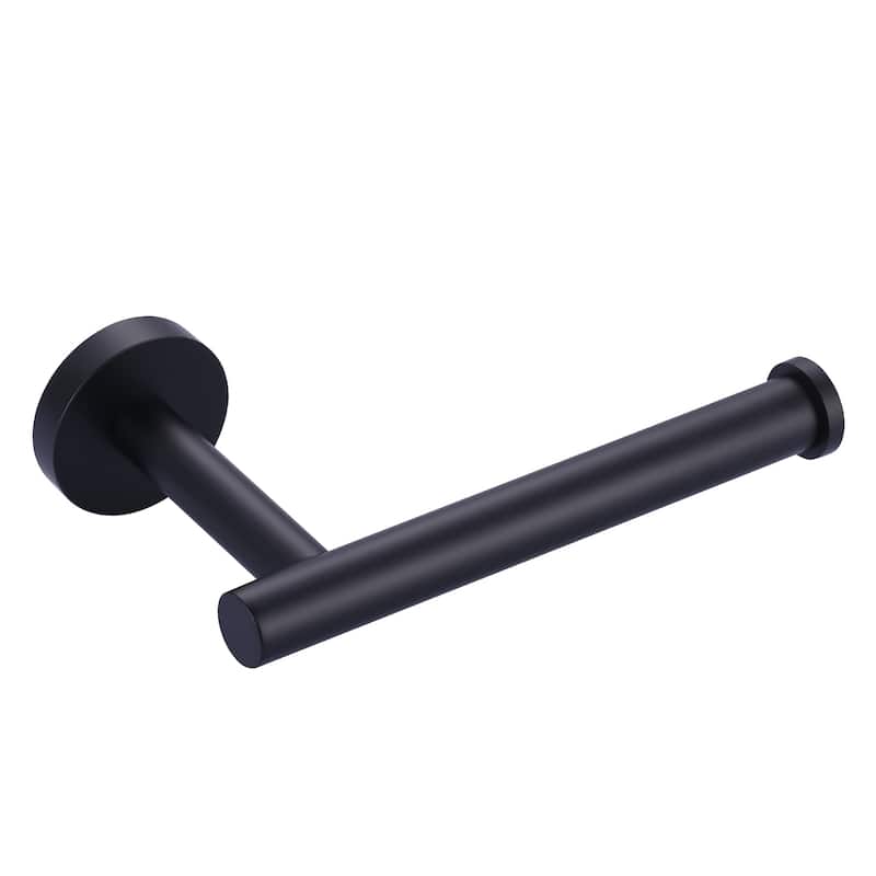 WOWOW Wall Mount Stainless Steel Single Arm Toilet Paper Holder - 1 PCS - Matte Black