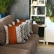 preview thumbnail 1 of 6, Bohemian Vegan Faux Leather Throw Pillow Covers Set of 4 17x17 - Brown