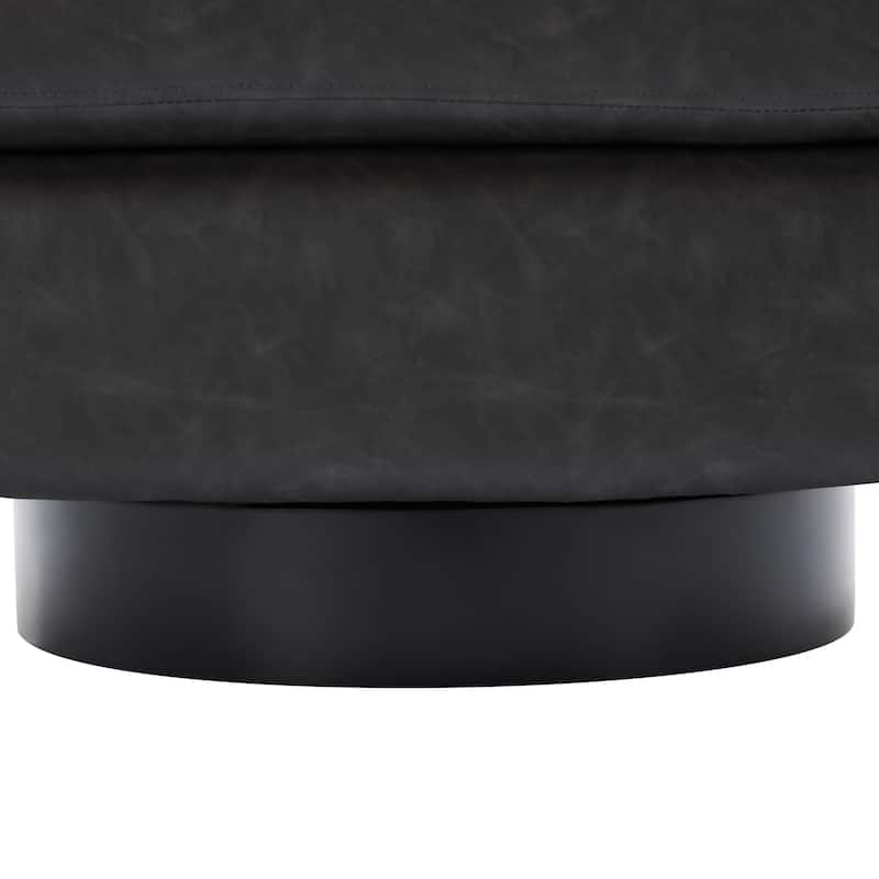 Round Barrel Armchair 360-Degree Swivel Accent Chairs