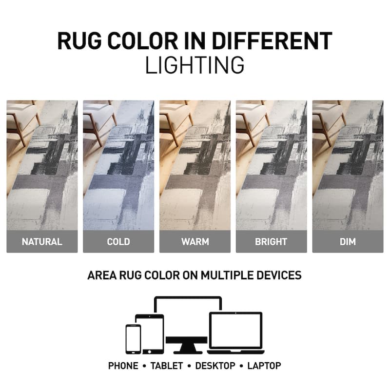 World Rug Gallery Modern Abstract Art Area Rug