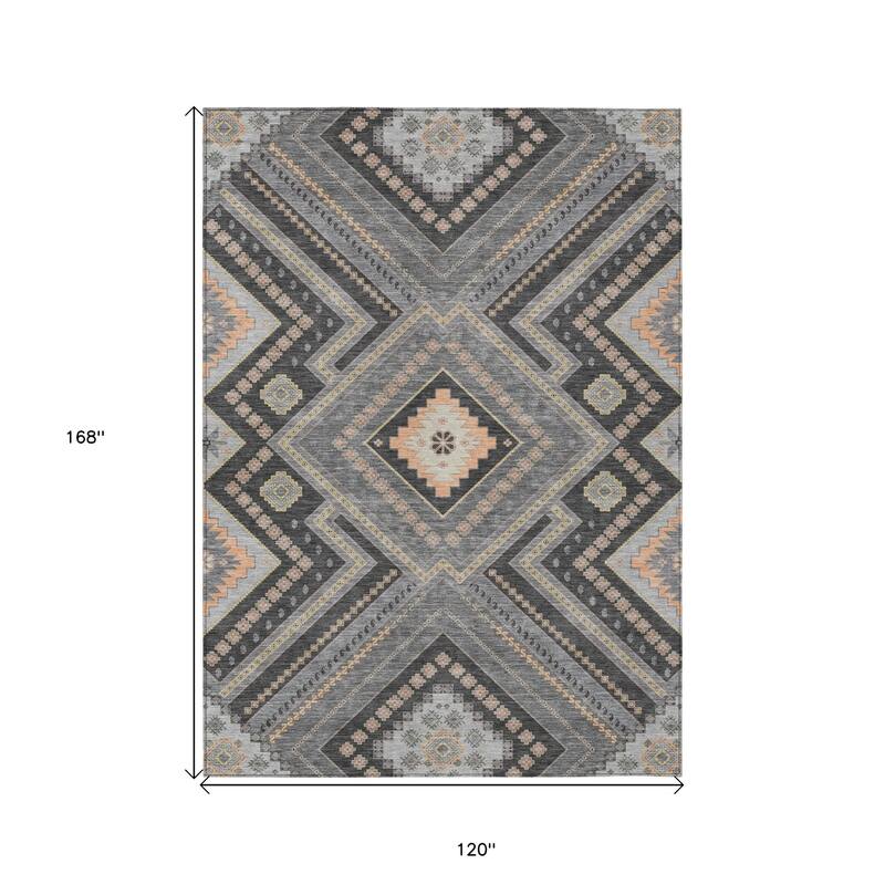 HomeRoots Tribal Transitional Rectangle Outdoor Rug