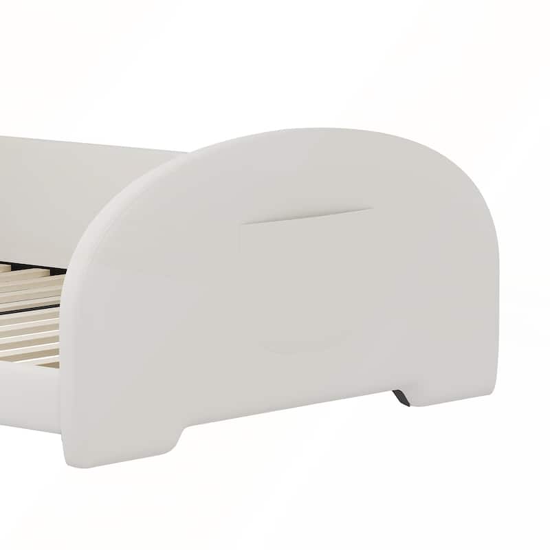Twin size Upholstered Rabbit-Shape Princess Bed