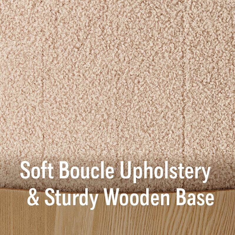 Aria Home Teddy Fabric Ottoman Coffee Table with Hidden Storage