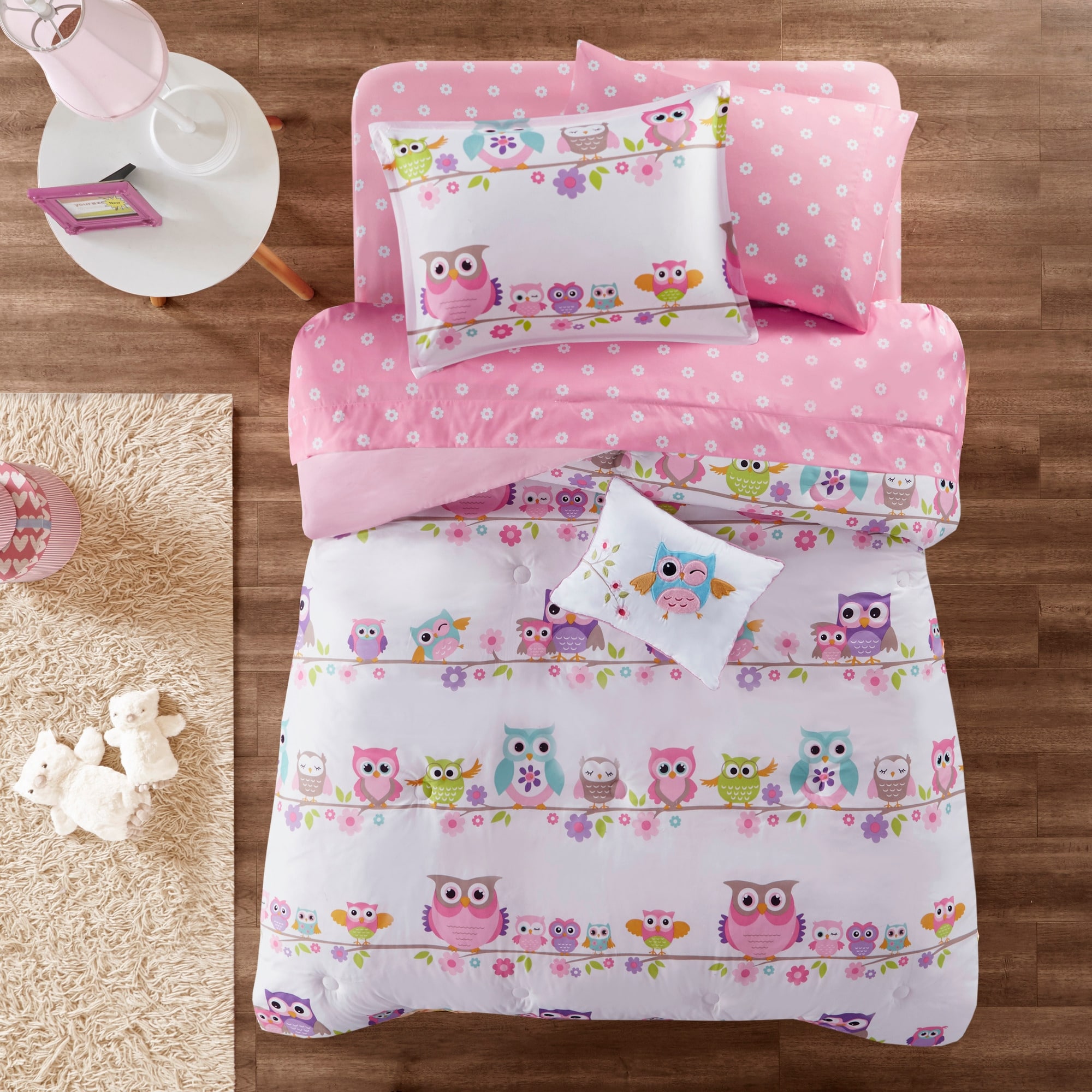 Mi Zone Kids Nocturnal Nellie Owl Comforter Set with Bed Sheets